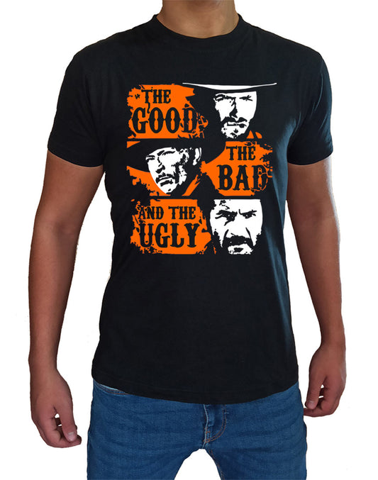 T Shirt Buono Brutto e Cattivo Uomo Bambino Film Western