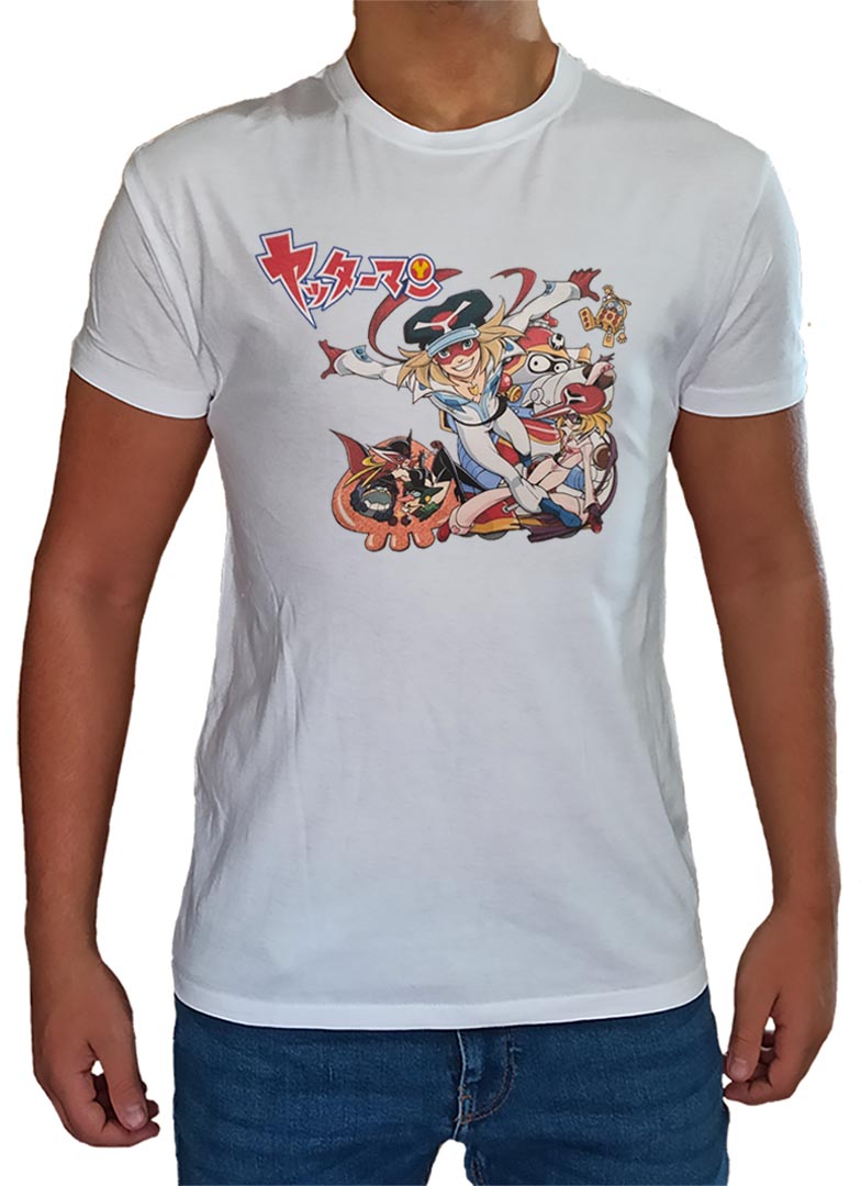 T Shirt Yattaman Uomo Bambino Cartoni Animati Anni 80