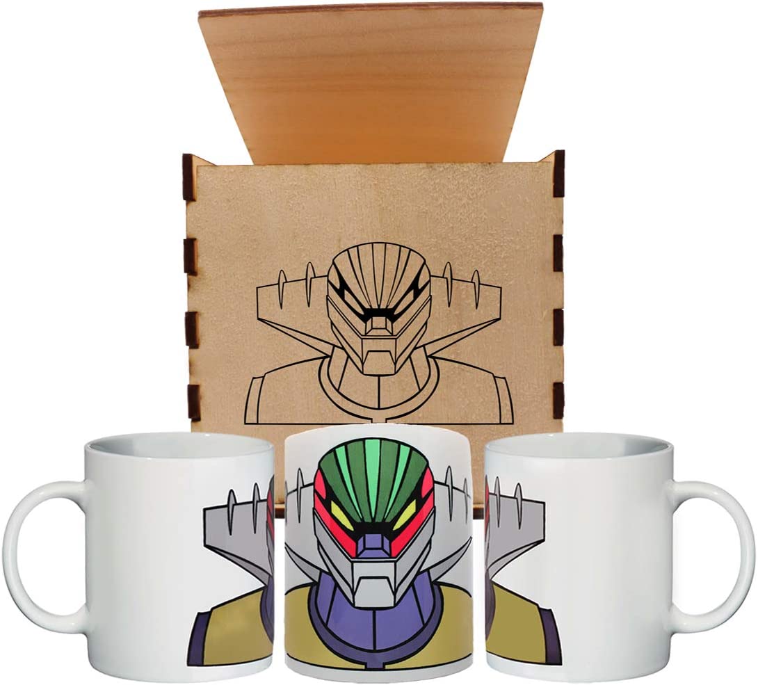 Tasse robot Jeeg avec boîte de collection des années 80