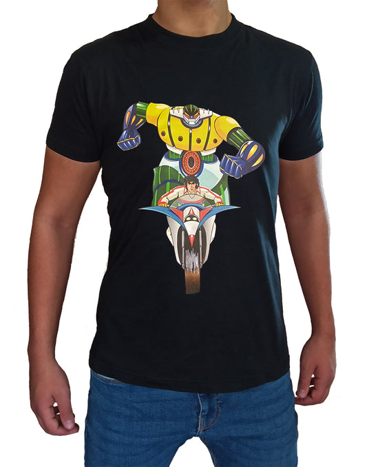 T Shirt Jeeg Robot Uomo Cartoni Animati Anni 80