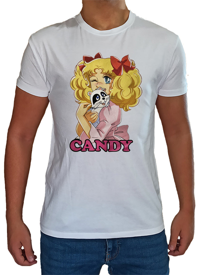 T Shirt Candy Candy Uomo Bambino Cartoni Animati Anni 80