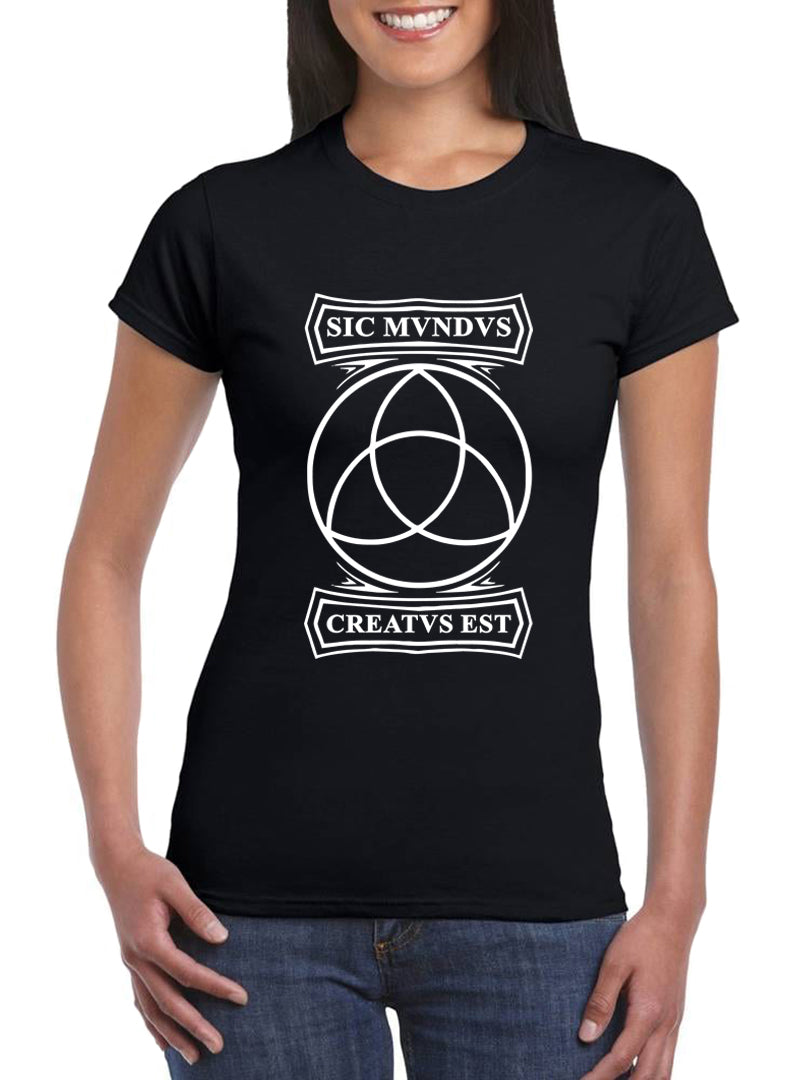 Dark T-shirt Woman Sic Mundus Creatus Est
