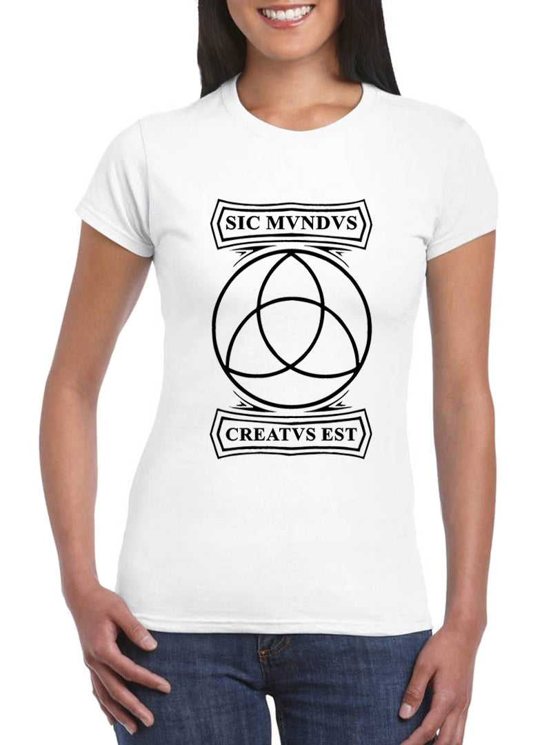 Dark T-shirt Woman Sic Mundus Creatus Est