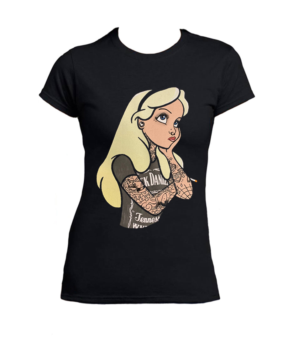 T Shirt Alice Donna Principesse Tatuate Rock