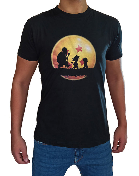 T Shirt DBZ Son Goku Uomo Bambino Sfera Cartoni Animati