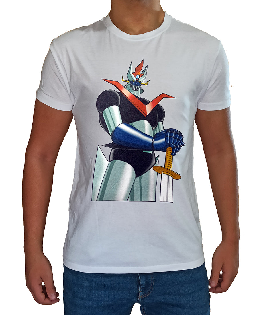 T Shirt Grande Mazinga Uomo Bambino Robot Anni 80