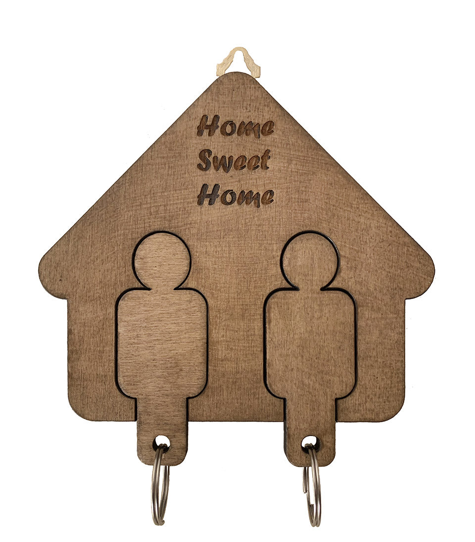 Portachiavi Coppia da Parete in Legno