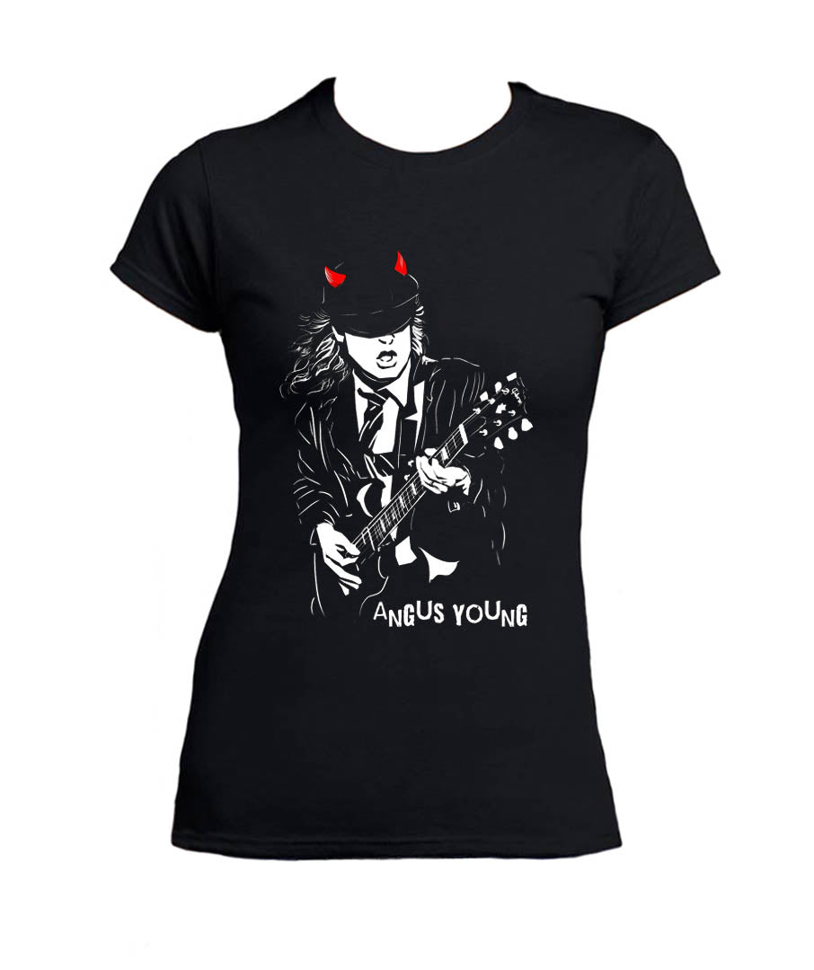 T Shirt Rock Angus Young Donna