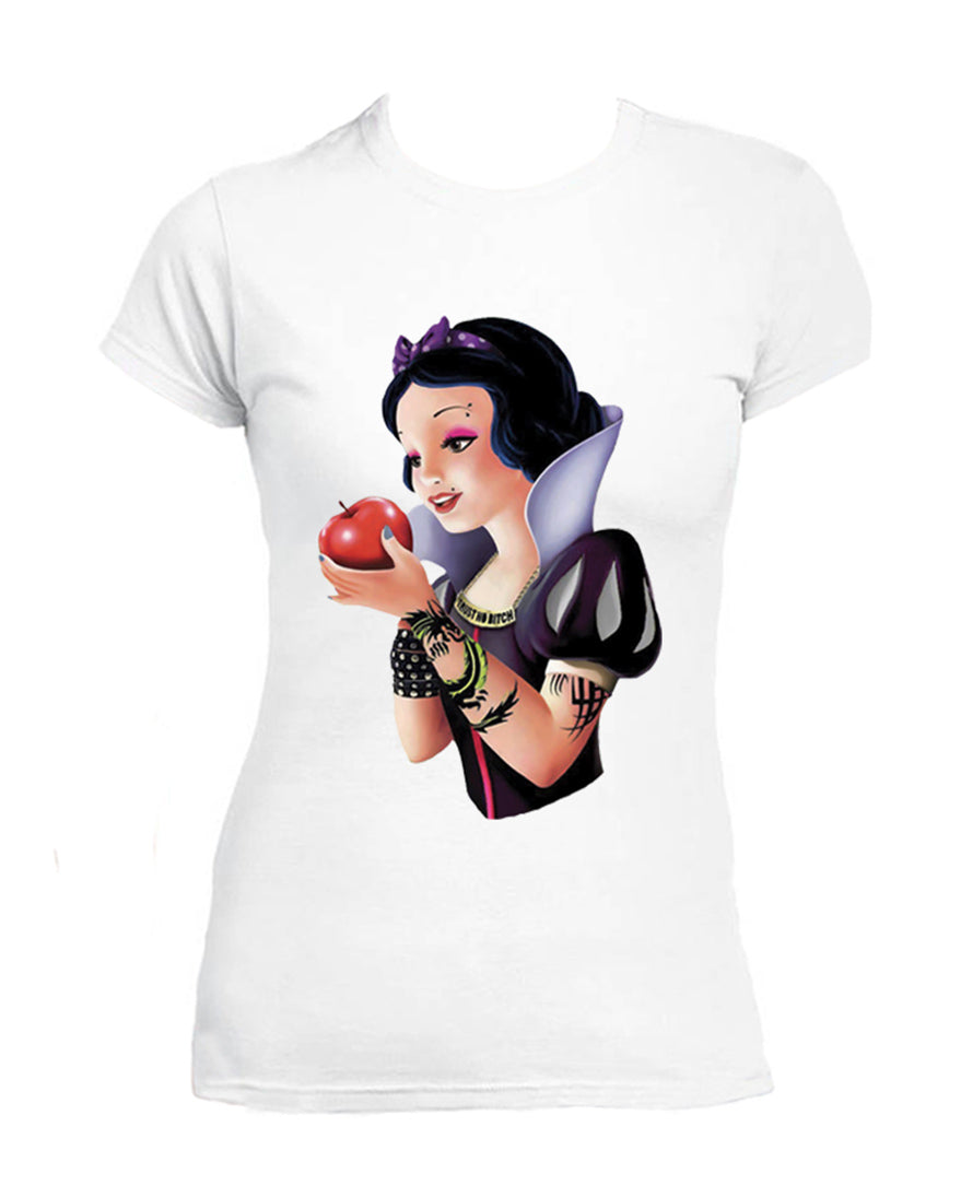 Tattoo Princess Snow White T Shirt Woman Rock