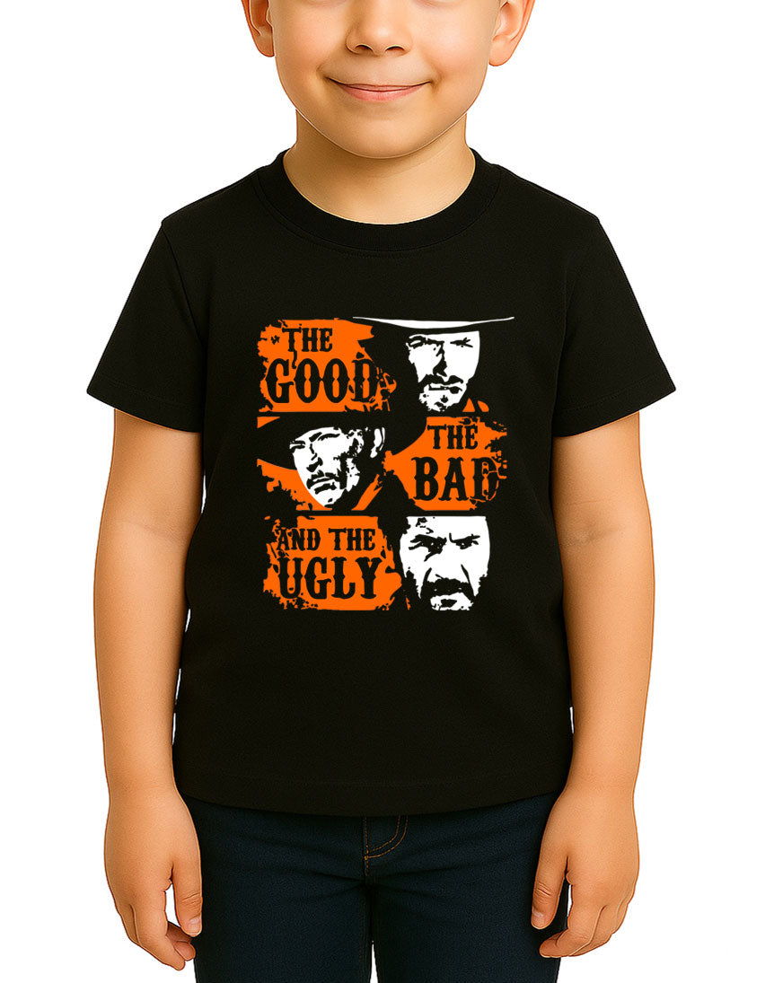 T Shirt Buono Brutto e Cattivo Uomo Bambino Film Western