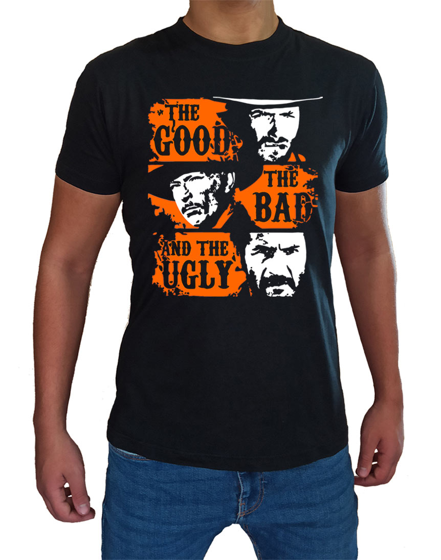 T Shirt Buono Brutto e Cattivo Uomo Bambino Film Western