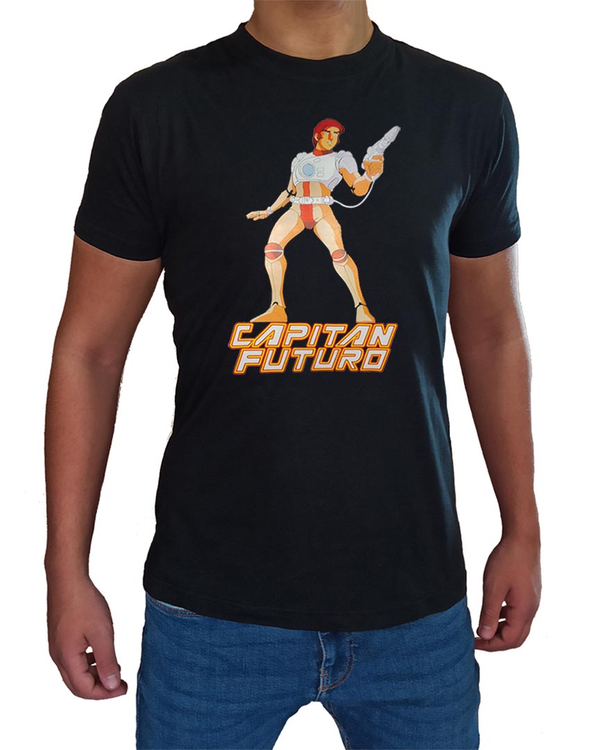 T Shirt Capitan Futuro Uomo Bambino Cartoni Animati Anni 80