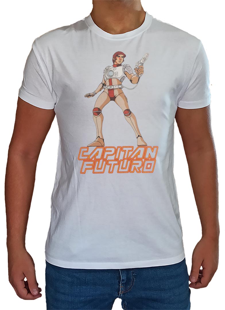 T Shirt Capitan Futuro Uomo Bambino Cartoni Animati Anni 80