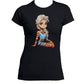 T Shirt Femme Elsa Princesses Tatouées Rock Old School