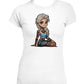 T Shirt Femme Elsa Princesses Tatouées Rock Old School