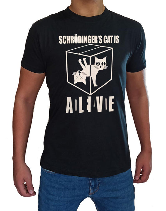 T-shirt drôle de chat de Schrödinger pour hommes et garçons