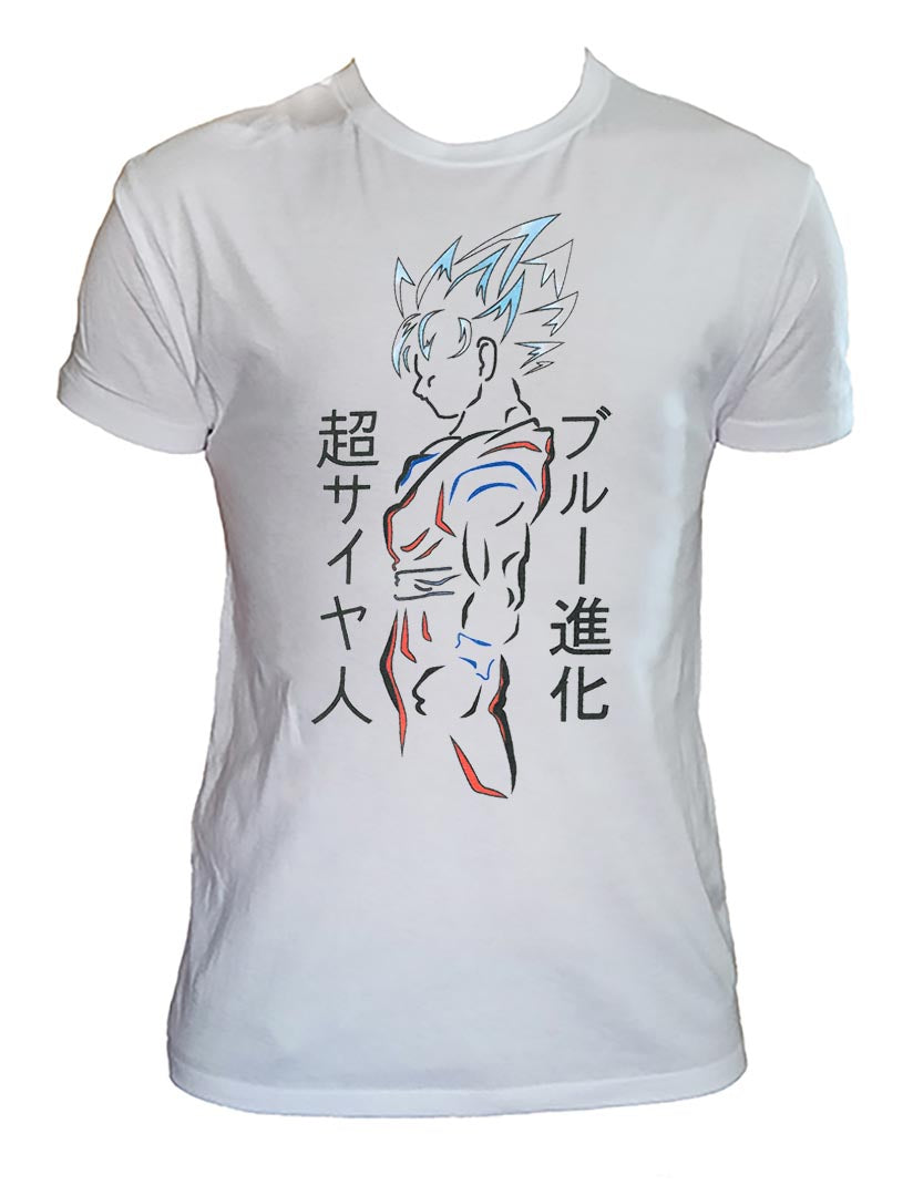 T Shirt DBZ Goku Uomo Bambino Super Saiyan Blue