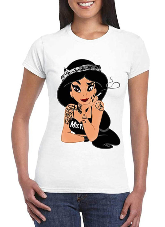 Tattoo Princess Jasmine T-Shirt Woman Rock