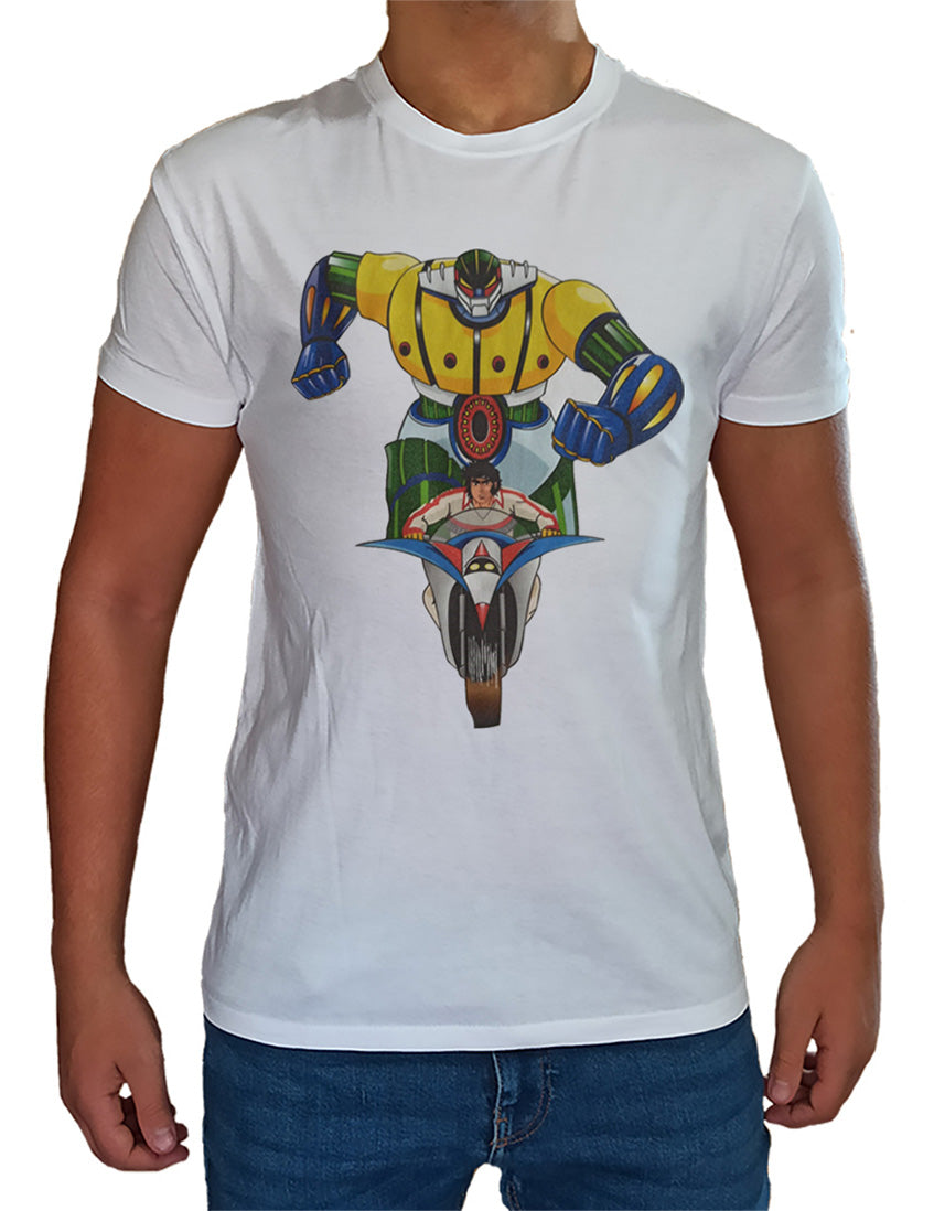 T Shirt Jeeg Robot Uomo Cartoni Animati Anni 80