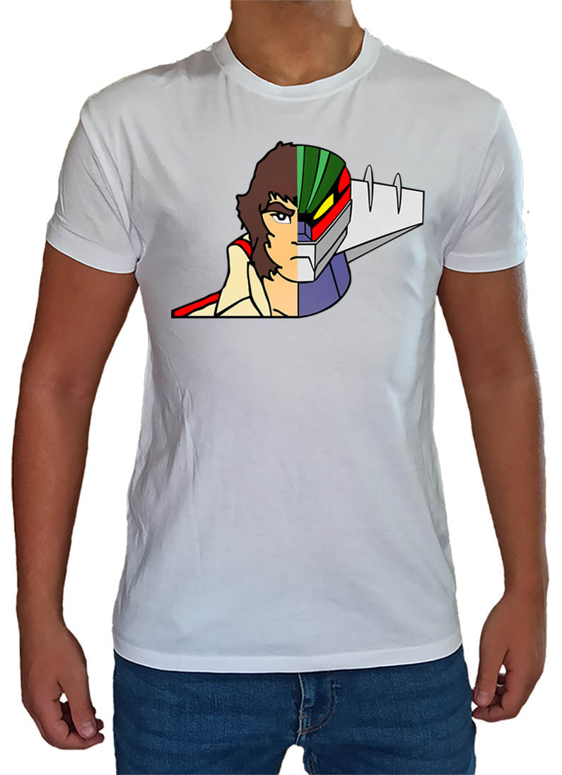 T Shirt Jeeg Robot Uomo Bambino Cartoni Animati Anni 80
