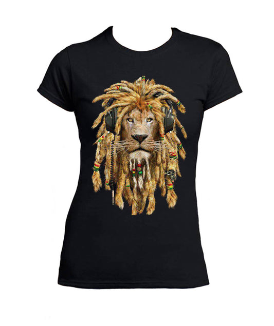 T Shirt Leone Reggae Donna Musica