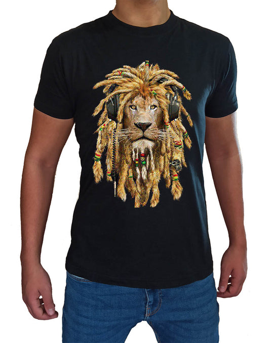 T Shirt Leone Reggae Homme Enfant Musique