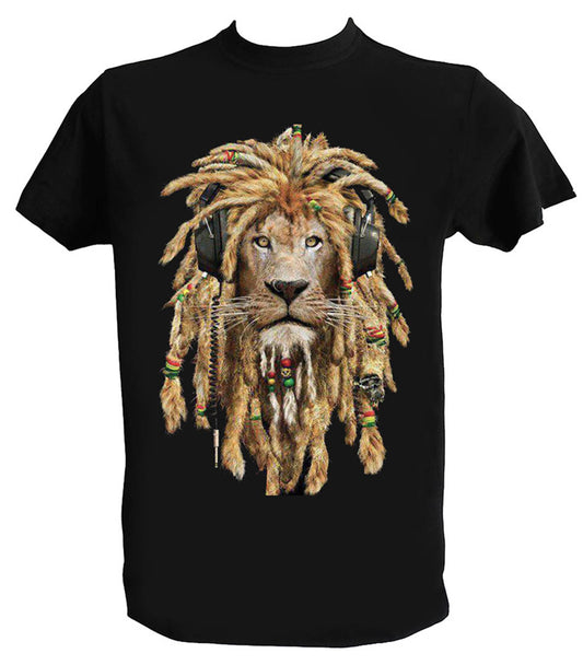 T Shirt Leone Reggae Uomo Bambino Musica