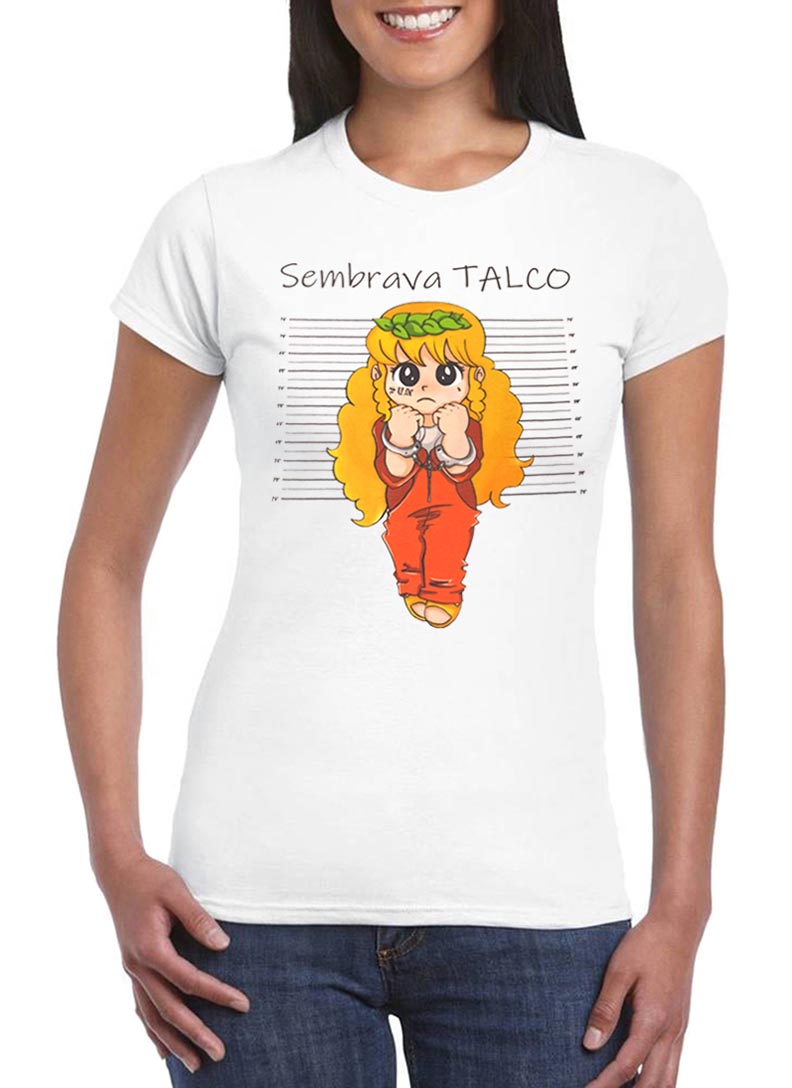 T Shirt Pollon Donna Sembrava Talco Cartoni Animati Anni 80