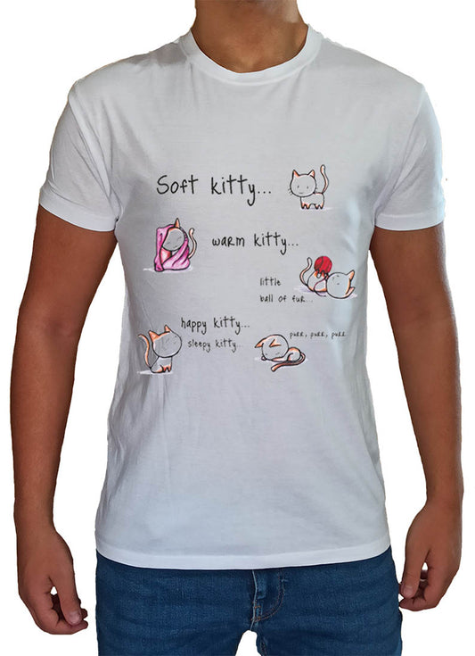 Sheldon Cooper T-Shirt Man Child Soft Kitty TV Serie