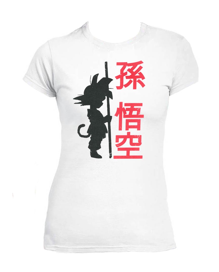 T Shirt Son Goku Donna DBZ Cartoni Animati