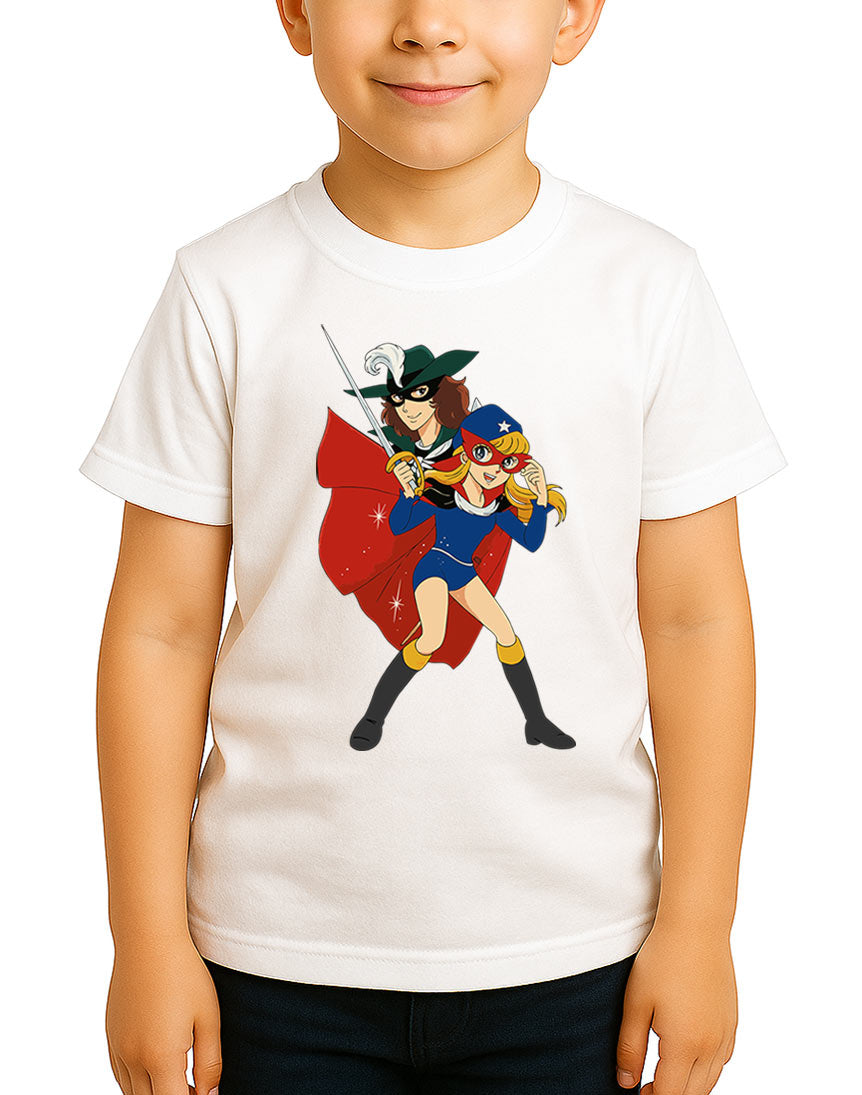 T Shirt Tulipano Nero Uomo Bambino Cartoni Animati Anni 80