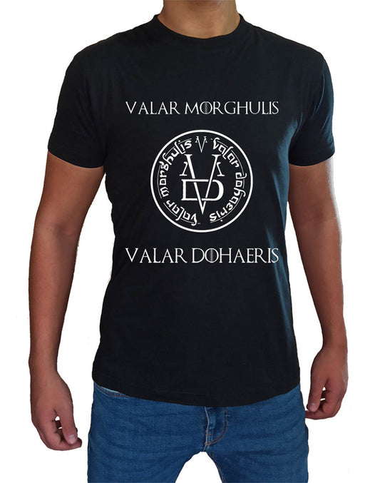 T Shirt Valar Morghoulis Uomo Bambino Arya Stark Trono di Spade