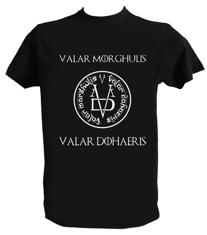 T Shirt Valar Morghoulis Uomo Bambino Arya Stark Trono di Spade