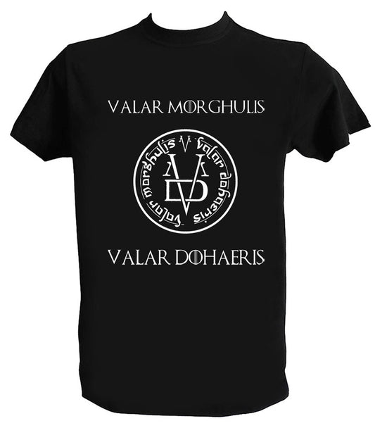 T Shirt Valar Morghoulis Uomo Bambino Arya Stark Trono di Spade