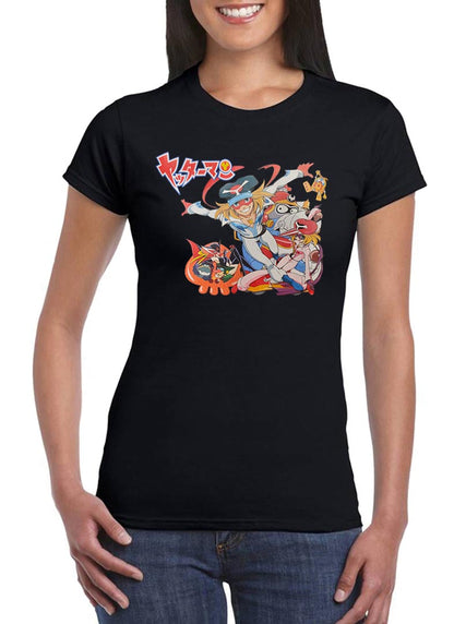 Yattaman T-shirt femme dessins animés des années 80