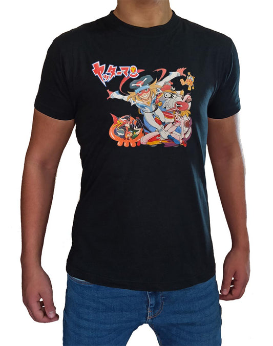 Yattaman T-shirt pour hommes et garçons dessins animés des années 80