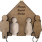 Wooden Wall Couple Keychain 