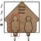 Wooden Wall Couple Keychain 