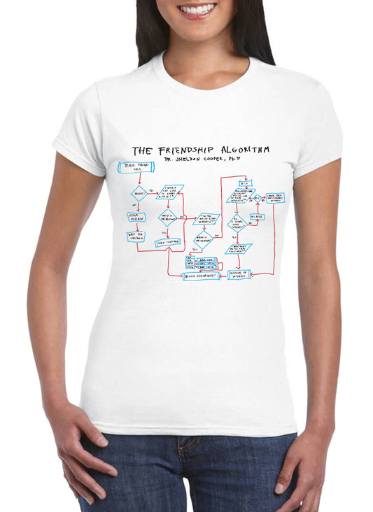 Tee Shirt Sheldon Cooper Algorithme Amitié Femme