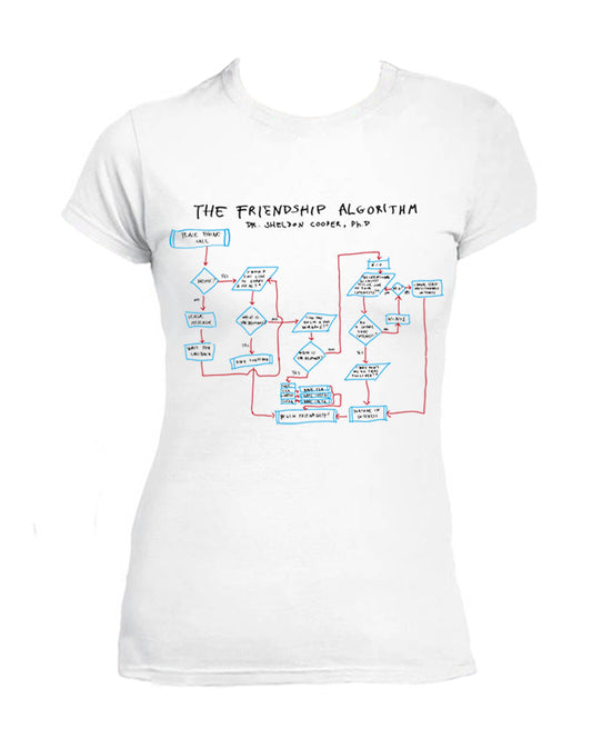 Tee Shirt Sheldon Cooper Algorithme Amitié Femme