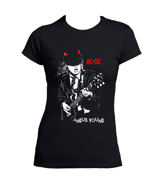 T Shirt Rock Angus Young Donna