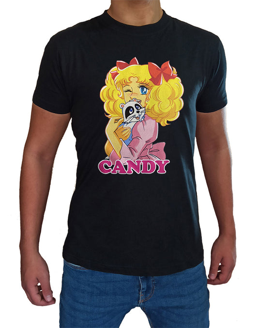 T Shirt Candy Candy Uomo Bambino Cartoni Animati Anni 80