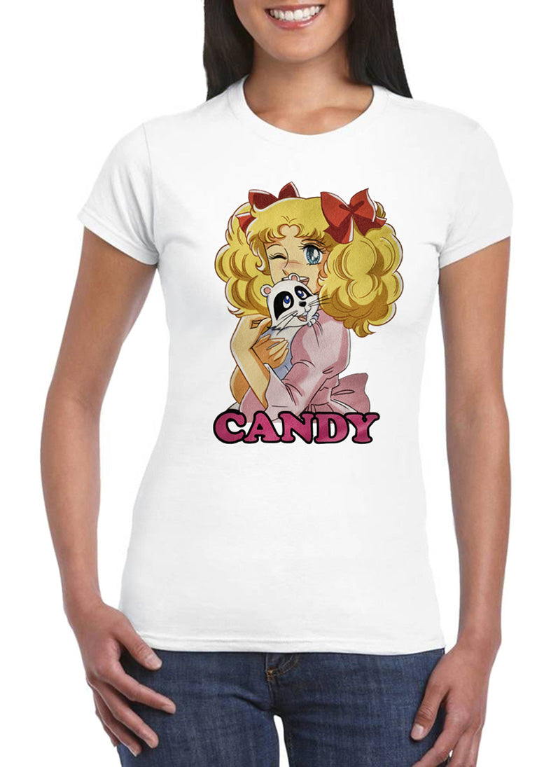 T Shirt Candy Candy  Donna Cartoni Animati Anni 80