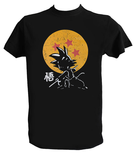 Tee Shirt Son Goku DBZ Hommes Enfant Dessins Animés Années 90