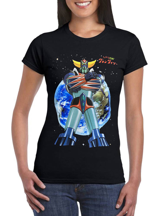 T Shirt Goldrake Robot Donna Cartoni Animati Anni 80