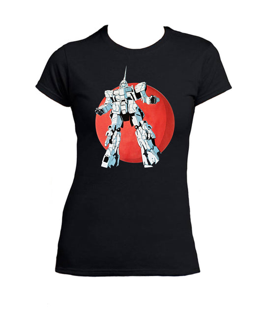 T Shirt Gundam Robot Donna Cartoni Animati Anni 80