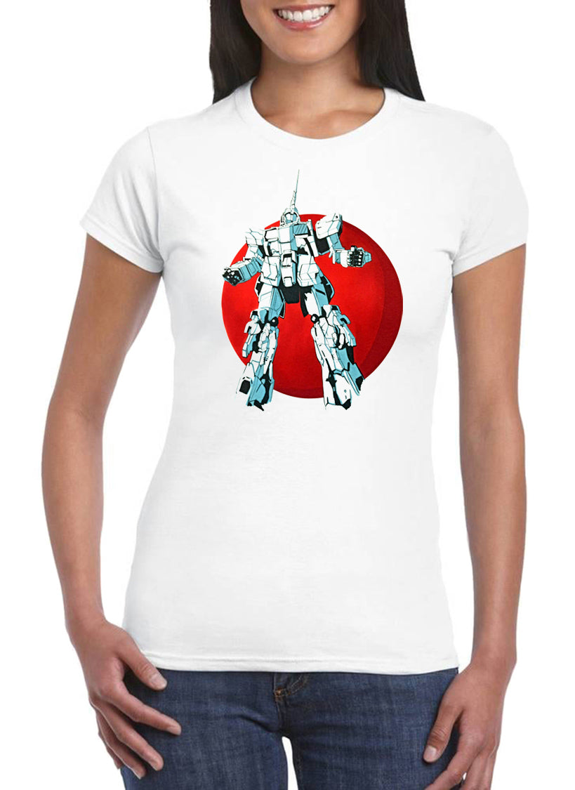 T Shirt Gundam Robot Donna Cartoni Animati Anni 80