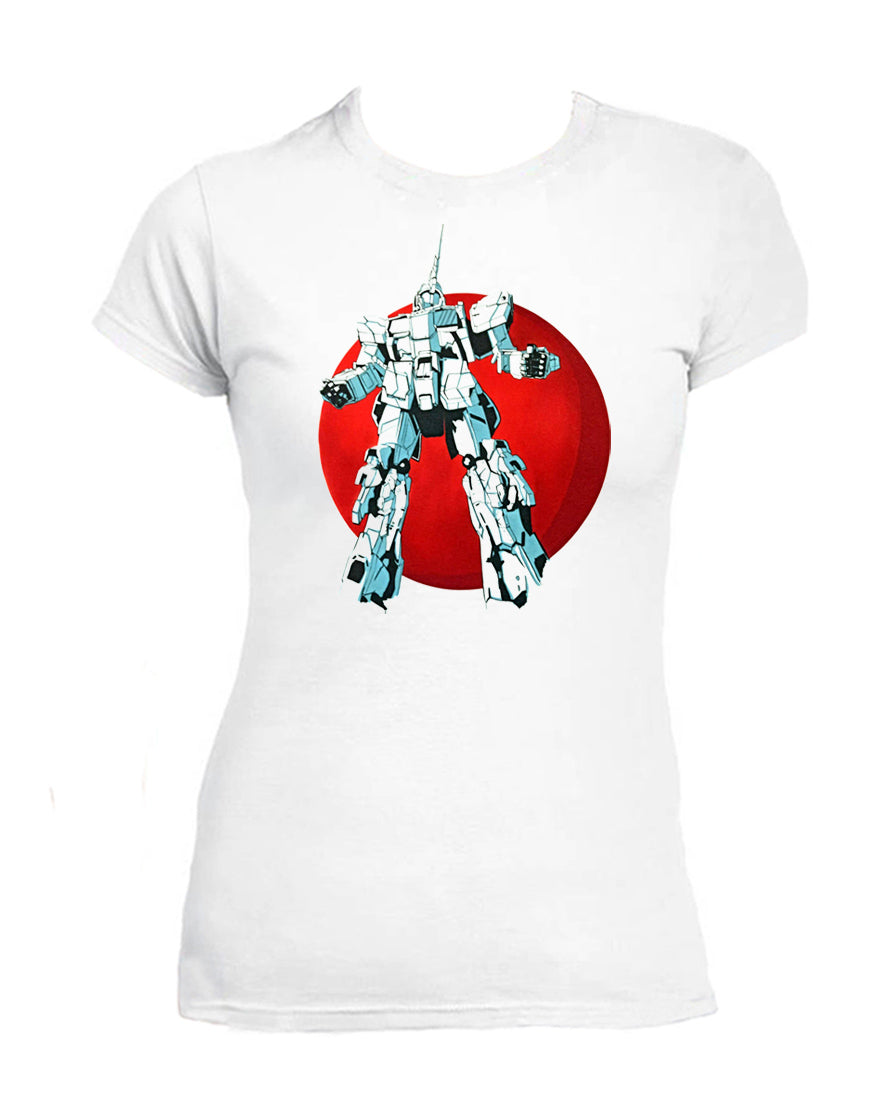 T Shirt Gundam Robot Donna Cartoni Animati Anni 80