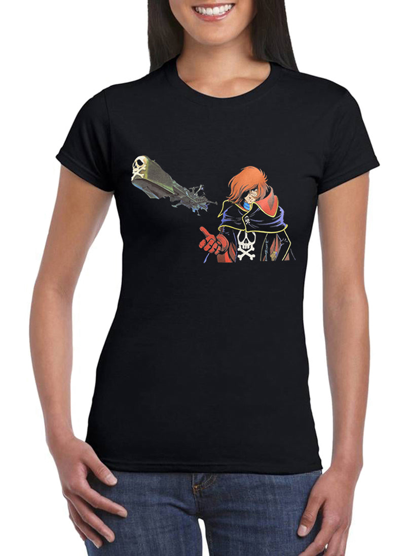 T Shirt Capitan Harlock Donna Arcadia Anni 80