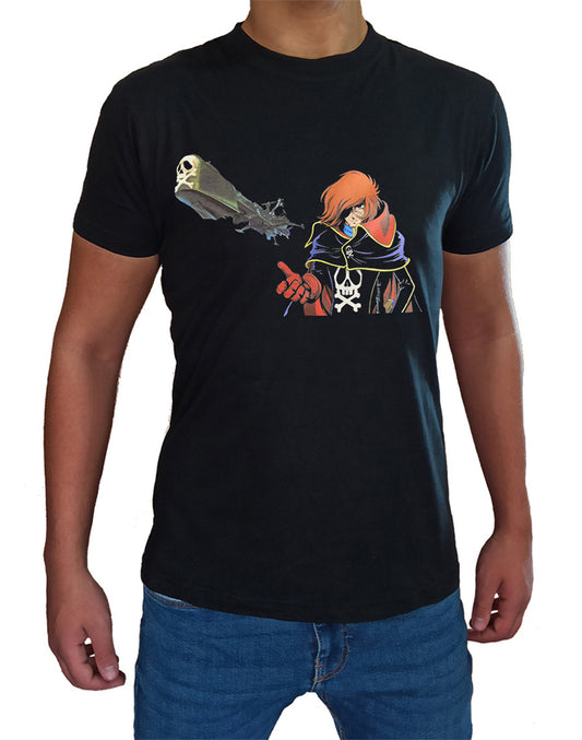 Space Pirate Captain Harlock T-Shirt Man Child 80s